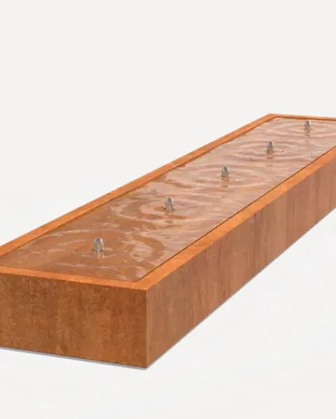 Фонтан прямокутний «Водяний стіл», сталь CorTen, 500 см