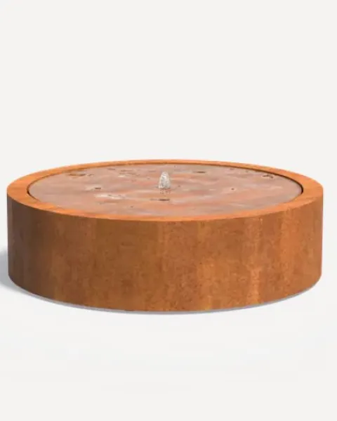 Фонтан круглий «Водяний стіл», сталь CorTen, 145/40 см